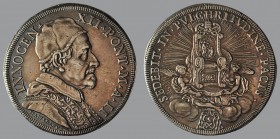 Piastra, Anno II, 1692/93, Rome, Bust r./papal throne (Cathedra S. Petri), 31,92 g Ag, 43 mm, Muntoni 24

Improperly cleaned. Otherwise GOOD VERY FI...