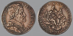 Mezza Piastra, Anno II, 1692/93, Rome, Bust r./Religion seated among clouds, 15,91 g Ag, 37 mm, Muntoni 27

Improperly cleaned. Otherwise ALMOST EXT...