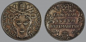 Testone, Anno I, 1691/92, Rome, Arms/latin text (tamquam lutum aestimabitur [argentum]; as clay will be silver estimated), 8,13 g Ag, 31 mm, Muntoni 5...