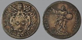 Testone, Anno VII, 1698, Rome, Arms/Christ with globe, 9,13 g Ag, 33 mm, Muntoni 41

Improperly cleaned, otherwise GOOD VERY FINE.
