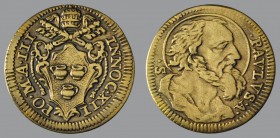 Grosso, Anno III, (1693/94), Rome, Arms/Saint Paul, 1,46 g Ag, 19 mm, Muntoni 93

Gilt. VERY FINE.