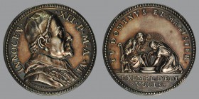 Maundy Thursday, Anno VI (1696/97), ORIGINAL Silver Medal, opus Giovanni Hamerani, Bust r./Christ washing the feet of the disciple, 14,21 g Ag, 31 mm,...