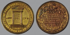 Opening of the Porta Santa in Lateran 1700 (post mortem), Ann. Iub., ORIGINAL Gilded Bronze Medal, Port Santa/inscription in seven lines, 32,63 g Br.,...
