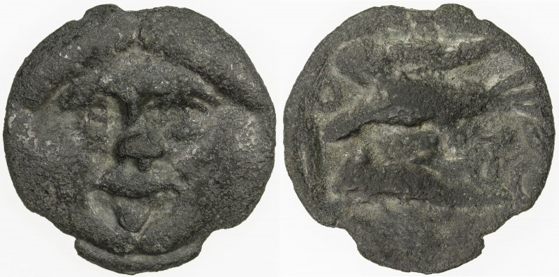 SARMATIANS: Anonymous, 400-350 BC, cast AE 36 (18.24g), Olbia, SNG Stancomb-347....