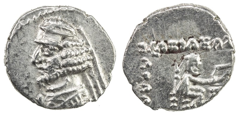 PARTHIAN KINGDOM: Orodes II, c. 57-38 BC, AR obol (0.61g), Shore-265. Sell-48.15...