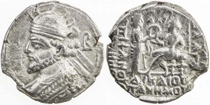 PARTHIAN KINGDOM: Vologases III, AD 105-147, BI tetradrachm (10.98g), Seleukeia-...