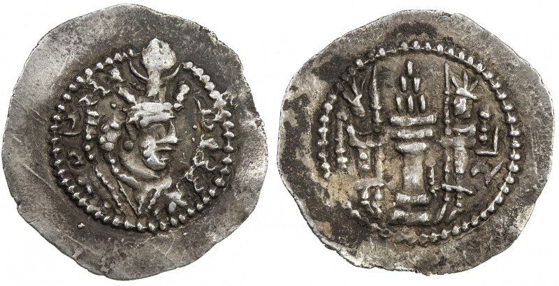 SASANIAN KINGDOM: Yazdigerd II, 438-457, AR obol (0.58g), G-162, cf. Sunrise-935...