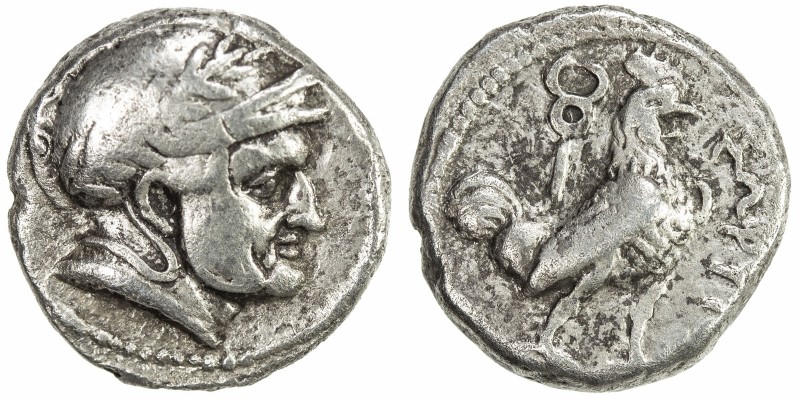 BACTRIA: Sophytes, AR hemidrachm (1.72g), ca. 325-300 BC, Mitchiner-30, helmeted...