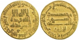 ABBASID: al-Rashid, 786-809, AV dinar (4.14g), NM (Egypt), AH190, A-218.7, Khedivial-432, al-'Ush-1111, Bernardi-73, with the phrase li'l-khalifa belo...