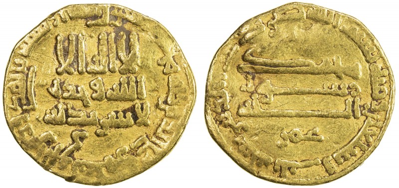 ABBASID: al-Rashid, 786-809, AV dinar (3.92g), NM (Egypt), AH173, A-218.8, Khedi...