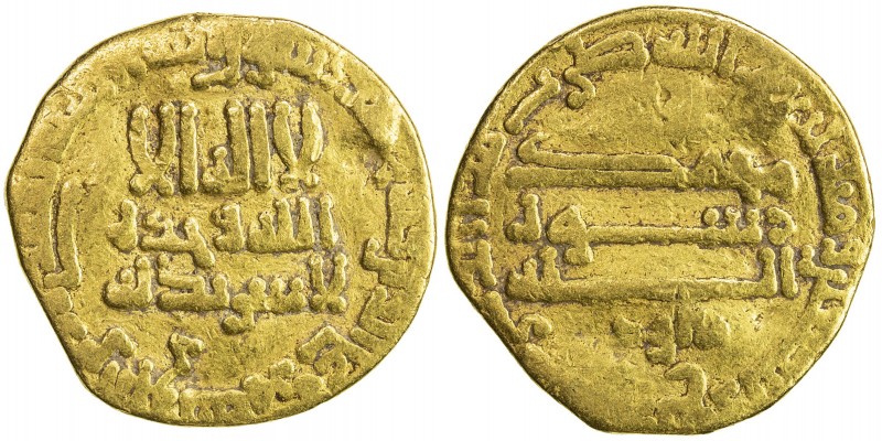 ABBASID: al-Rashid, 786-809, AV dinar (3.84g), NM (Egypt), AH174, A-218.9, Khedi...