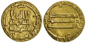 ABBASID: al-Ma'mun, 810-833, AV dinar (4.19g), NM, AH198, A-222.14a, unknown mint, probably somewhere in Iraq, Fine to VF, R. 
Estimate: USD 240 - 26...