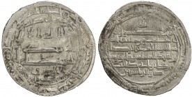 ABBASID: al-Ma'mun, 810-833, AR dirham (2.34g), al-Muhammadiya, AH203, A-224, citing 'Ali b. Musa al-Rida, recognized as heir to the caliphate by al-M...