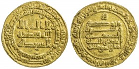 ABBASID: al-Mu'tazz, 866-869, AV dinar (3.94g), al-Shash, AH253, A-235.1, Bernardi-162Qf, nice even strike, VF.
Estimate: USD 240 - 300