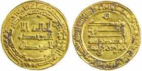 TULUNID: Khumarawayh, 884-896, AV dinar (4.33g), Misr, AH281, A-664.3, Bernardi-213De, Khedivial-920var, Grabar-63, citing the caliph al-Mu'tadid, wit...
