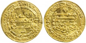 TULUNID: Harun, 896-905, AV dinar (4.16g), Misr, AH289, A-667.2, Bernardi-215De, Grabar-87, Khedivial-931/932, Lavoix-44, citing the caliph al-Muktafi...