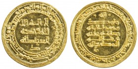IKHSHIDID: Kafur, 966-968, AV dinar (4.02g), Misr, AH355, A-680.1, citing the ruler only by the first letter of his name, kaf, below the obverse field...