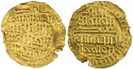 FATIMID: al-Qa'im, 934-946, AV ¼ dinar (1.00g), NM, NM, A-692, also citing his preceding Imam al-Mahdi, contemporary imitation with many spelling erro...