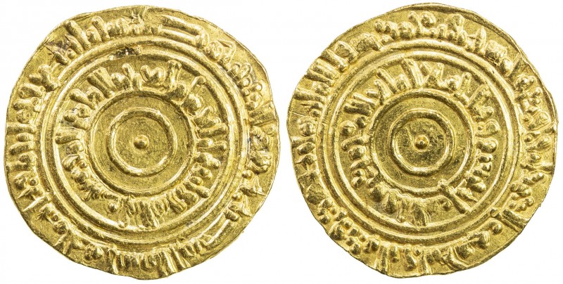 FATIMID: al-'Aziz, 975-996, AV dinar (4.16g), Misr, AH384, A-703, Nicol 721, Kaz...