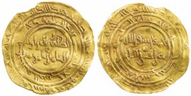 FATIMID: al-Zahir, 1021-1036, AV dinar (4.18g), al-Mansuriya, AH422, A-714.1, Nicol-1558, crinkled, one tiny chip (probably because mount removed), fu...