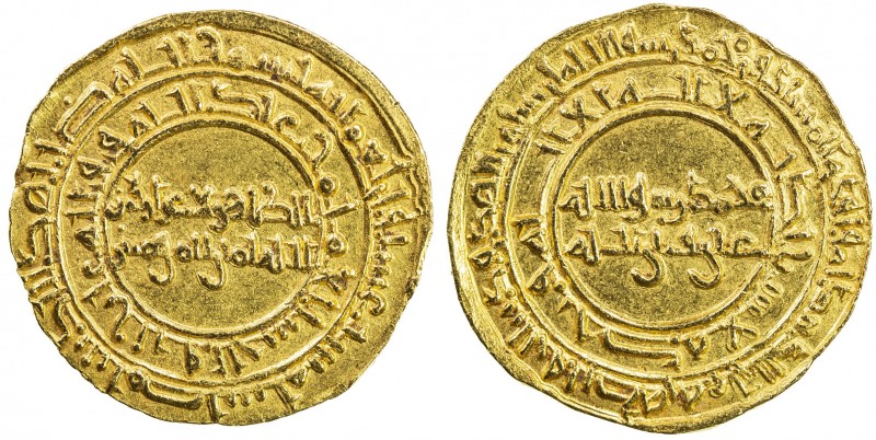 FATIMID: al-Zahir, 1021-1036, AV dinar (4.21g), Misr, AH416, A-714.1, Nicol 1518...