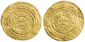FATIMID: al-Âmir al-Mansur, 1101-1130, AV dinar (4.20g), Misr, AH510, A-729, Nicol-2530, slightly wavy surfaces, clear mint & date, VF.
Estimate: USD...