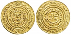 FATIMID: al-Âmir al-Mansur, 1101-1130, AV bezant (3.76g), A-730, CCS-2, late 12th century Crusader imitation, derived from the Fatimid type A-729, blu...