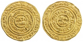 FATIMID: al-Fa'iz 'Isa, 1154-1160, AV dinar (4.36g), al-Iskandariya, AH555, A-741, Nicol-2671, with his name 'Isa in the obverse center, lovely strike...