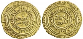 AYYUBID: Abu Bakr I, 1196-1218, AV dinar (6.39g), al-Iskandariya, AH613, A-801.2, Balog 270 (type B), minor weakness, VF, ex Gamal Amer Collection. 
...
