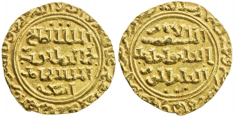 BAHRI MAMLUK: Aybak, 1250-1257, AV dinar (4.92g), al-Qahira, AH654, A-870, Kazan...