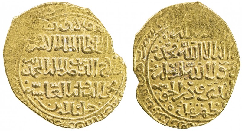 BAHRI MAMLUK: Khalil, 1290-1293, AV dinar (6.79g), D (imashq), DM, A-897, mint c...