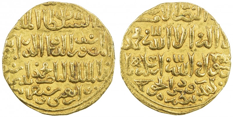 BAHRI MAMLUK: Abu Bakr, 1341, AV dinar (8.32g), al-Qahira, AH742, A-924, with hi...