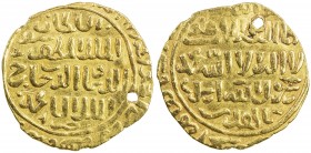 BAHRI MAMLUK: Hajji I, 1346-1347, AV dinar (5.48g), al-Qahira al-Mahrusa ("Cairo the Protected)", DM, A-940, cf. Balog 305, cited as al-sultan al-mali...