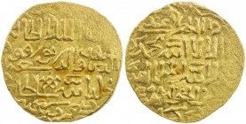 BURJI MAMLUK: Barquq, 2nd reign, 1390-1399, AV heavy dinar (13.65g) (al-Qahira), AH7 (9)4, A-972, Balog 535-539, same dies as the dinar sold in the Is...
