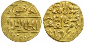 BURJI MAMLUK: Faraj, 1399-1405 & 1406-1412, AV bunduqi (3.45g), al-Qahira, AH81x, A-978, almost always without the final digit of the date, some weakn...