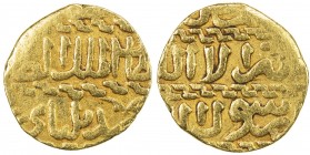 BURJI MAMLUK: Bilbay, 1467, AV ashrafi (3.40g), MM, ND, A-1023, in his name al-zahir abu sa'id bilbây, mint undetermined, style of al-Qahira, pleasing...