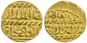 BURJI MAMLUK: Qa'itbay, 1468-1496, AV ashrafi (3.43g), al-Qahira, ND, A-1027, similar to Balog-808, but with the cables facing right, same dies as the...