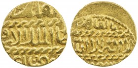 BURJI MAMLUK: Qa'itbay, 1468-1496, AV ashrafi (3.43g), al-Qahira, ND, A-1027, similar to Balog-808, but with the cables facing right, same dies as the...