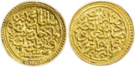 OTTOMAN EMPIRE: Mehmet II, 1451-1481, AV sultani, Kostantiniye, AH882, A-1306, NP-79, wonderful bold strike, small die flaw at about 5h at the reverse...