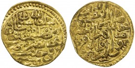 OTTOMAN EMPIRE: Süleyman I, 1520-1566, AV sultani (3.44g), Halab, AH926, A-1317, nice strike, VF.
Estimate: USD 180 - 220