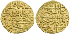 OTTOMAN EMPIRE: Süleyman I, 1520-1566, AV sultani (3.54g), Misr, AH926, A-1317, minor spots of weakness, VF to EF.
Estimate: USD 170 - 200