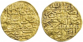 OTTOMAN EMPIRE: Süleyman I, 1520-1566, AV sultani (3.49g), Misr, AH926, A-1317, tiny flat spot, VF.
Estimate: USD 170 - 200