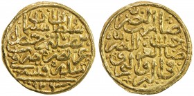 OTTOMAN EMPIRE: Süleyman I, 1520-1566, AV sultani (3.46g), Sidrekapsi, AH926, A-1317, perfectly centered, boldly struck, EF.
Estimate: USD 200 - 260