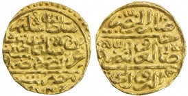 OTTOMAN EMPIRE: Selim II, 1566-1574, AV sultani (3.39g), Misr, AH974, A-1324, EF, ex Ahmed Sultan Collection. 
Estimate: USD 200 - 250