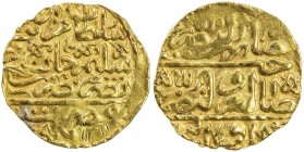 OTTOMAN EMPIRE: Murad III, 1574-1595, AV sultani (3.51g), Misr, AH982, A-1332.1, VF, ex Ahmed Sultan Collection. 
Estimate: USD 190 - 220