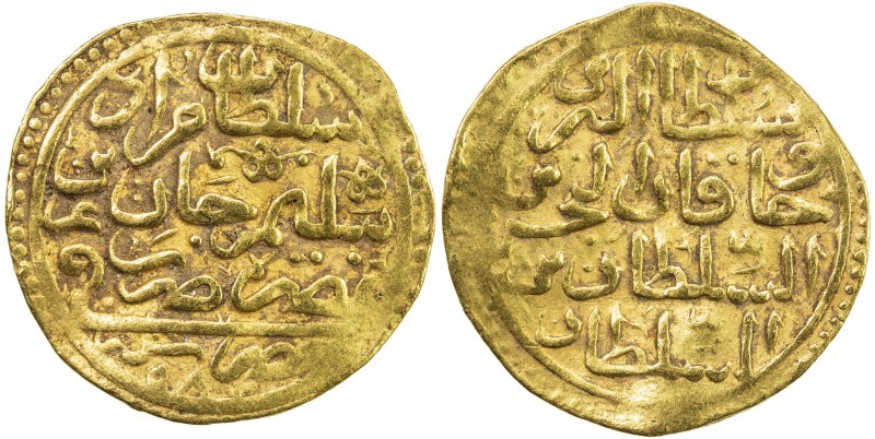 OTTOMAN EMPIRE: Murad III, 1574-1595, AV sultani (3.42g), Misr, AH982, A-1332.2,...