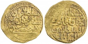 OTTOMAN EMPIRE: Murad III, 1574-1595, AV sultani (3.41g), Misr, AH982, A-1332.2, slight weakness, VF.
Estimate: USD 160 - 180