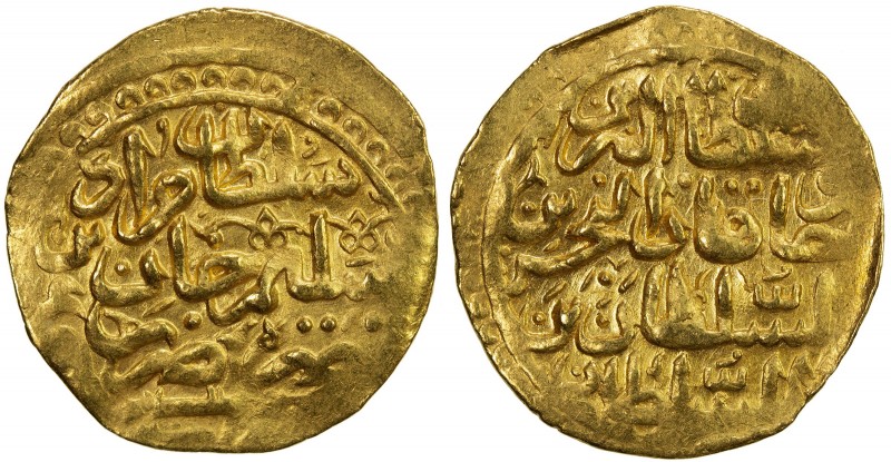 OTTOMAN EMPIRE: Murad III, 1574-1595, AV sultani (3.44g), Misr, DM, A-1332.2, VF...