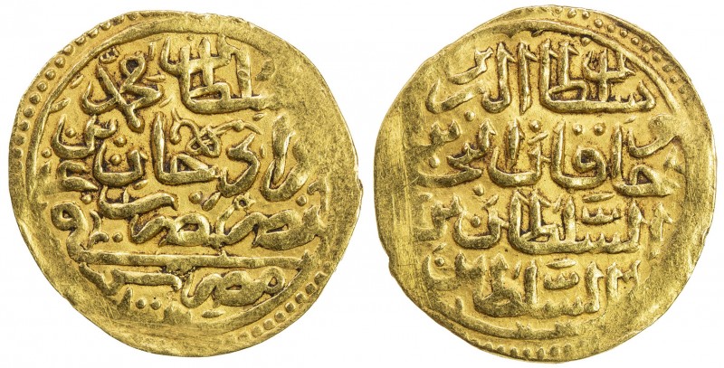 OTTOMAN EMPIRE: Mehmet III, 1595-1603, AV sultani (3.41g), Misr, AH1003, A-1340....