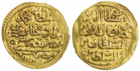OTTOMAN EMPIRE: Mehmet III, 1595-1603, AV sultani (3.41g), Misr, AH1003, A-1340.2, couple very light scratches on the reverse near the rim, attractive...